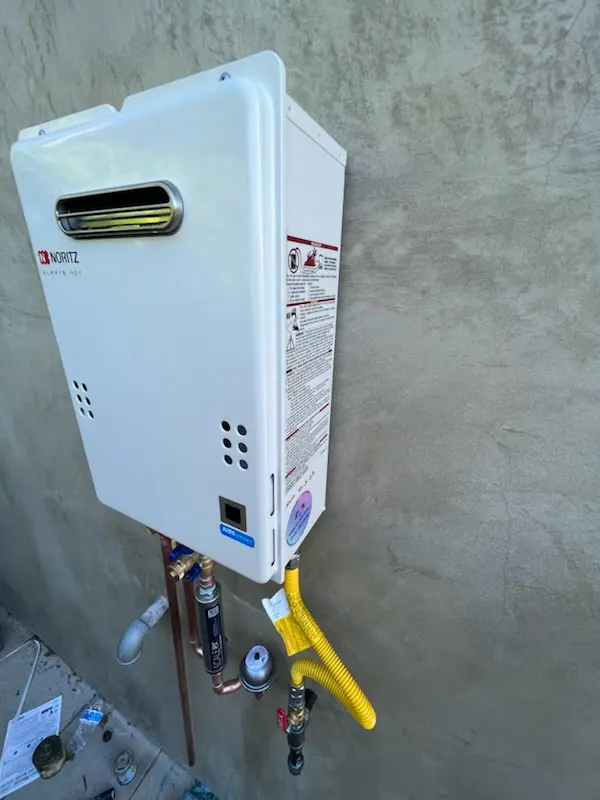 Tankless water heater installation for Bryar homes